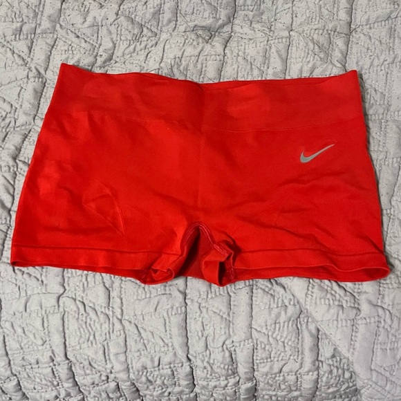 Nike Women's Vivid Red Athletic Shorts - Picture 1 of 5